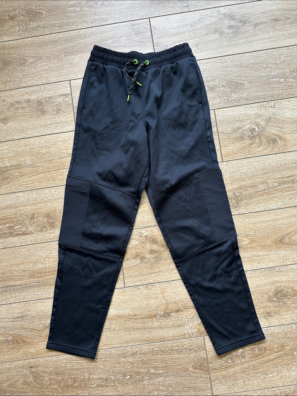NWOT Lands’ End Boys Tie Waistband Black Sweatpants Size L 10-12